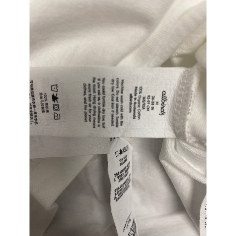 Allbirds Top Womens M White Relaxed Tee White Short Sleeve Crew Casual Everyday - Picture 6 of 7